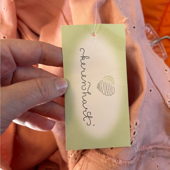 NWT Keren Hart Floral Eyelet Blush Pink Denim Jacket sz M - Picture 4 of 5